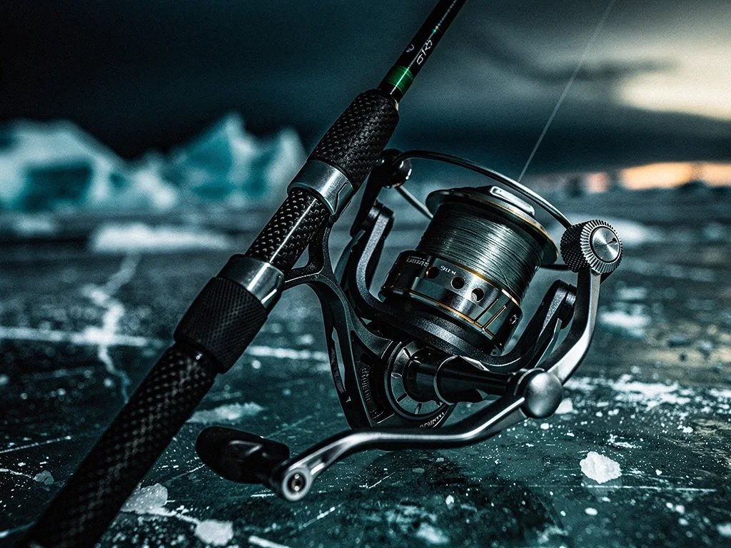 Technical ice fishing equipment in the field