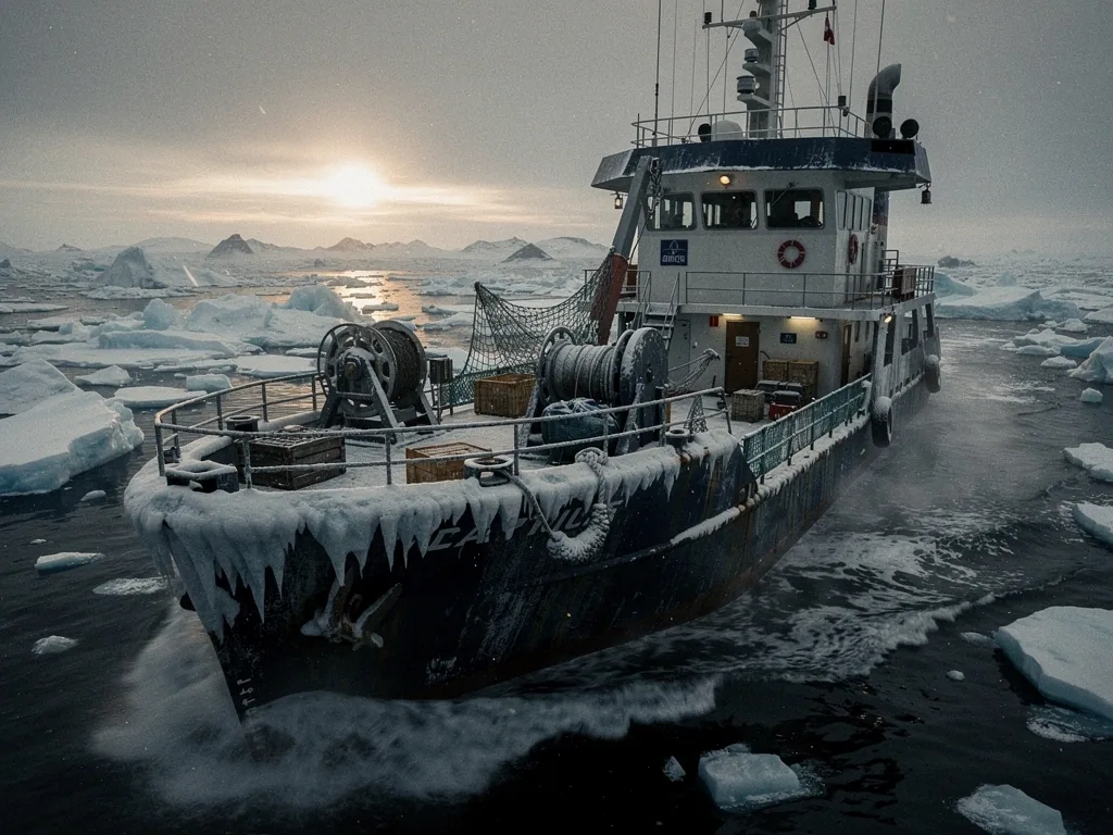 Vessel in pack ice