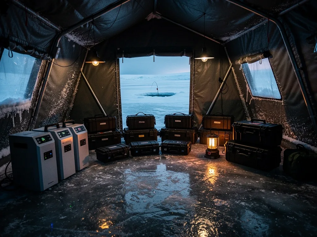 Inside the shelter