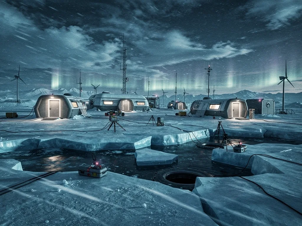 Arctic base camp simulation environment